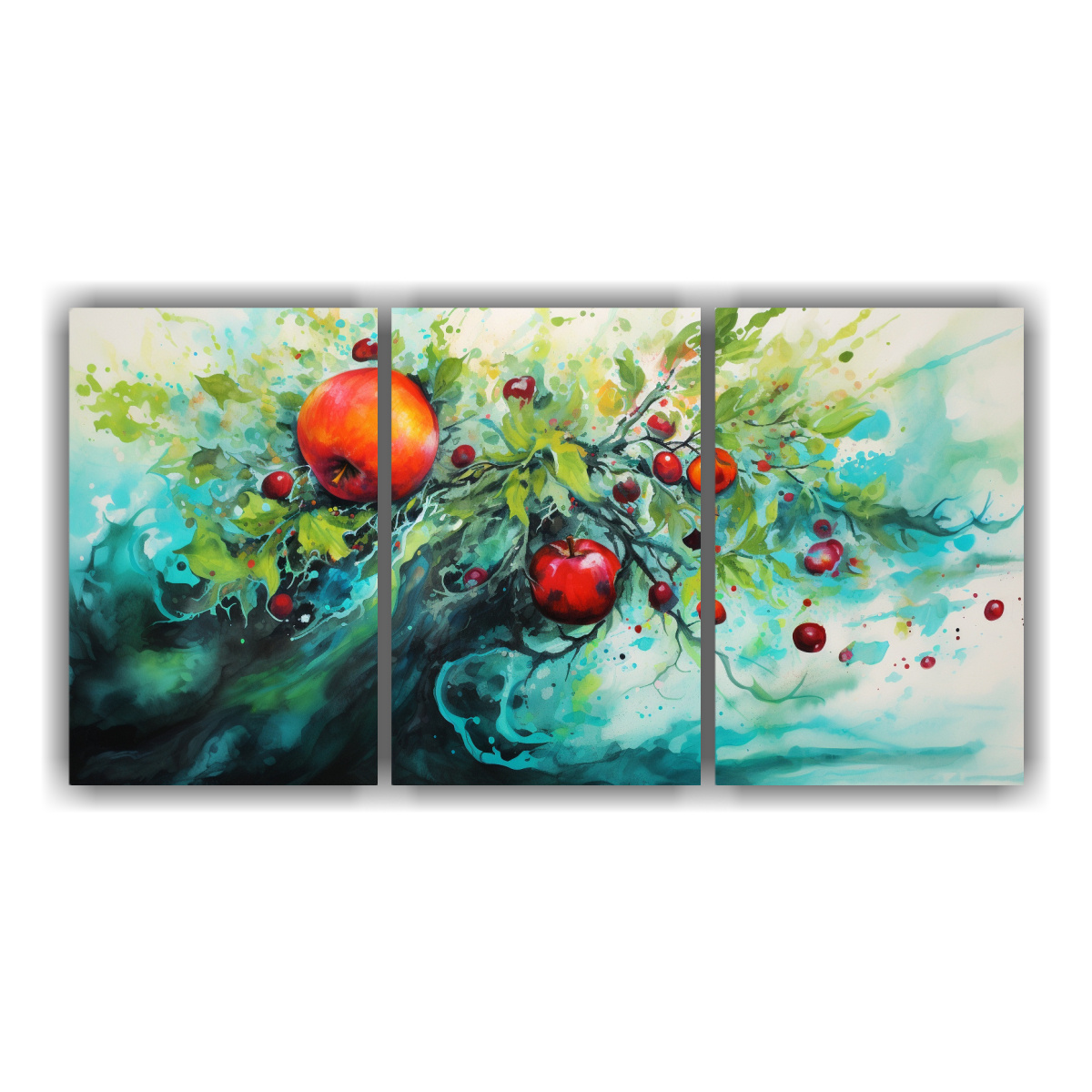 cuadros-de-decoraci-n-abstracta-con-rbol-de-granada-en-colores-verde-y-turquesa-expresi-n-intensa-