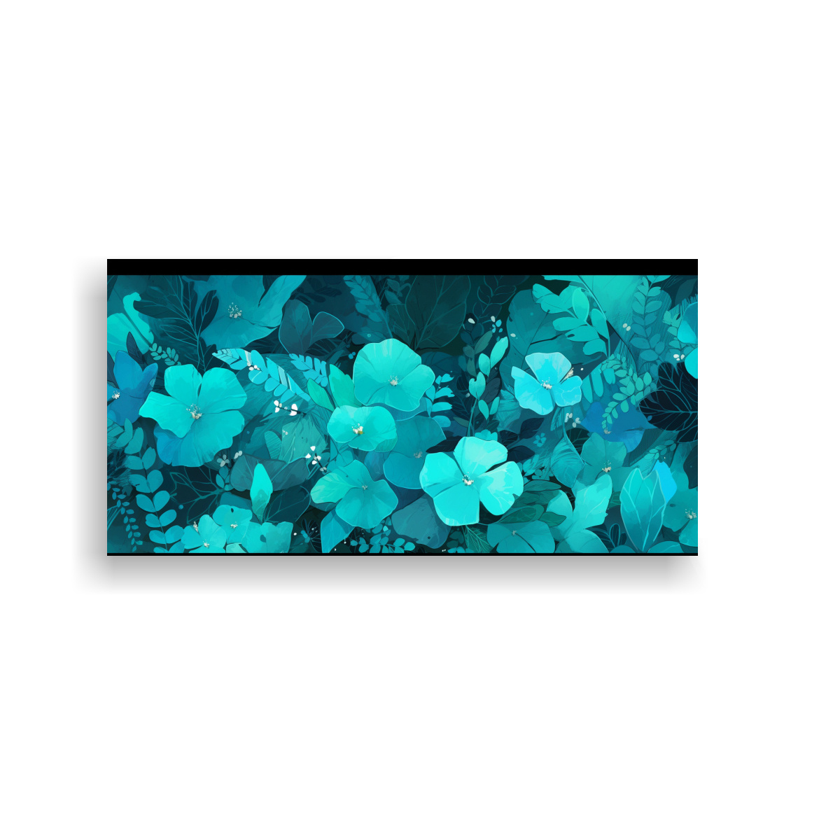 cuadros-de-decoraci-n-en-estilo-neonoir-con-contraste-de-colores-turquesa-y-azul-en-arte-creativa