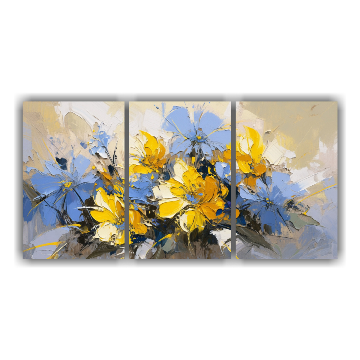 cuadros-de-flores-amarillas-y-azules-en-lienzo-decoraci-n-intensa