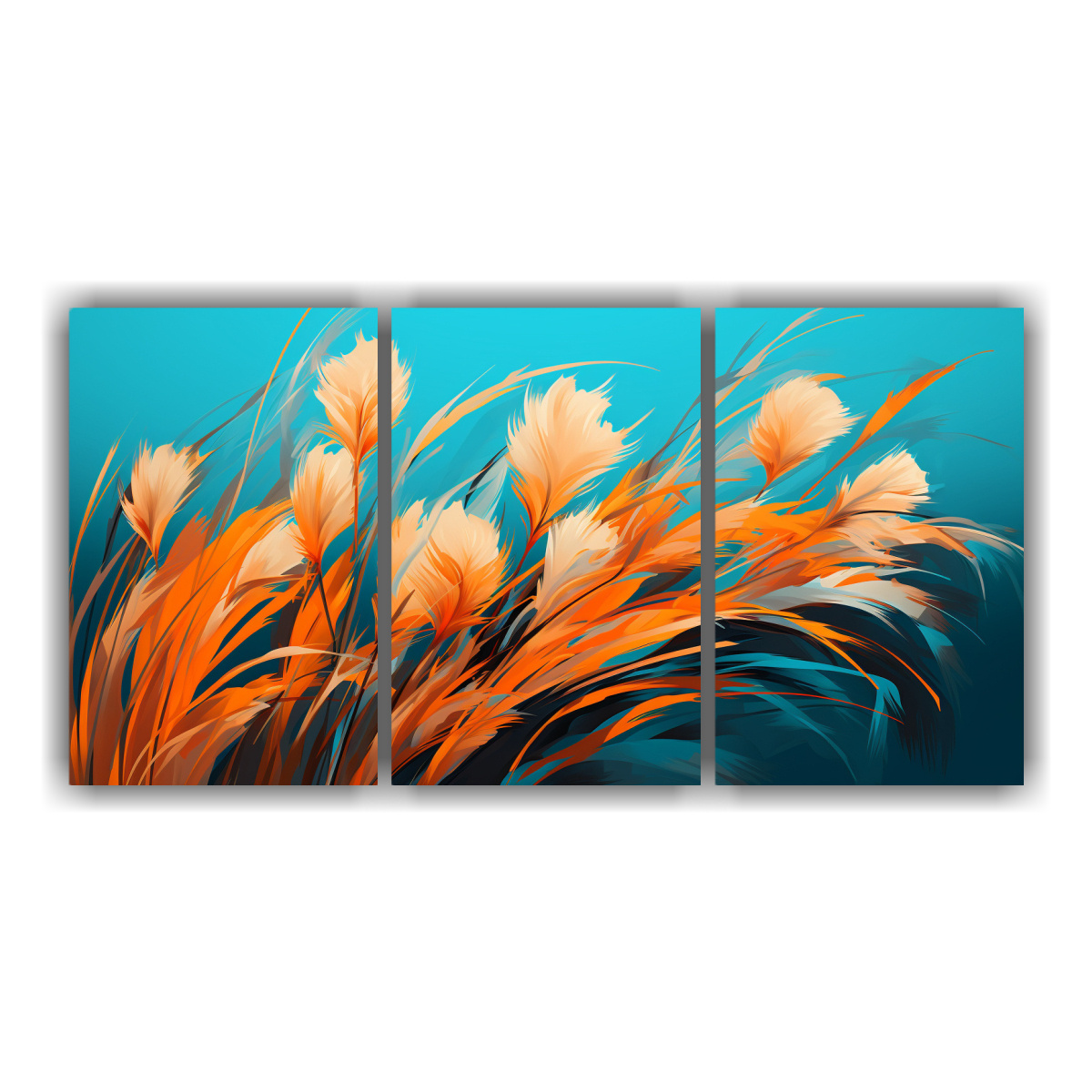cuadros-de-pampas-grass-en-turquesa-y-naranja-de-alta-resoluci-n-en-estilo-neonoir