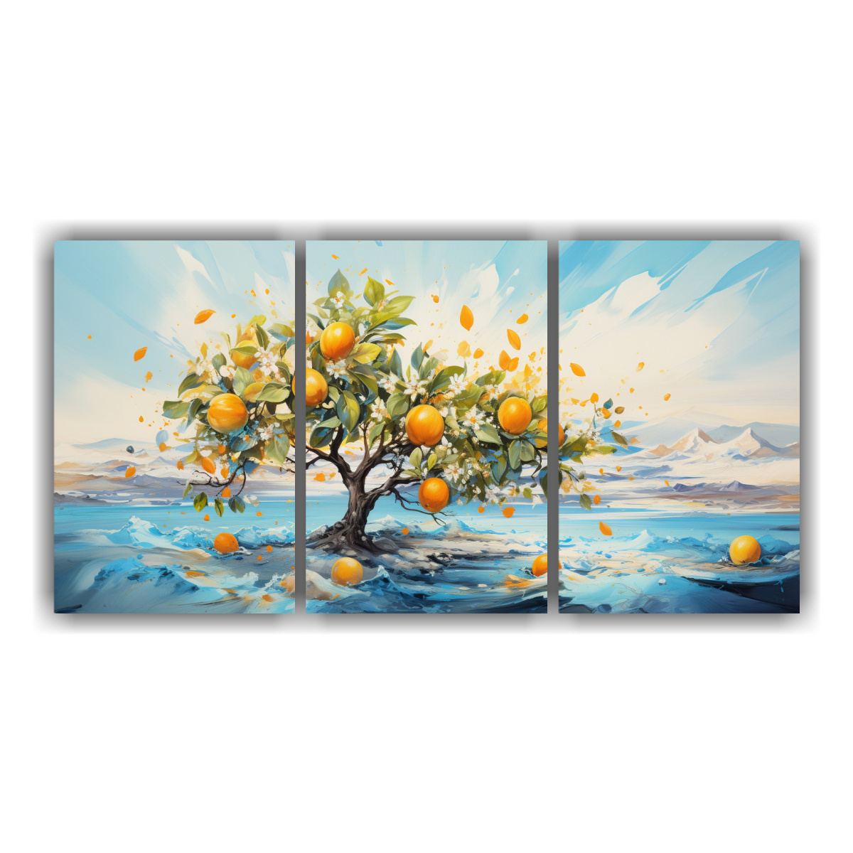 cuadros-de-rbol-naranja-y-azul-abstracto-llamativo