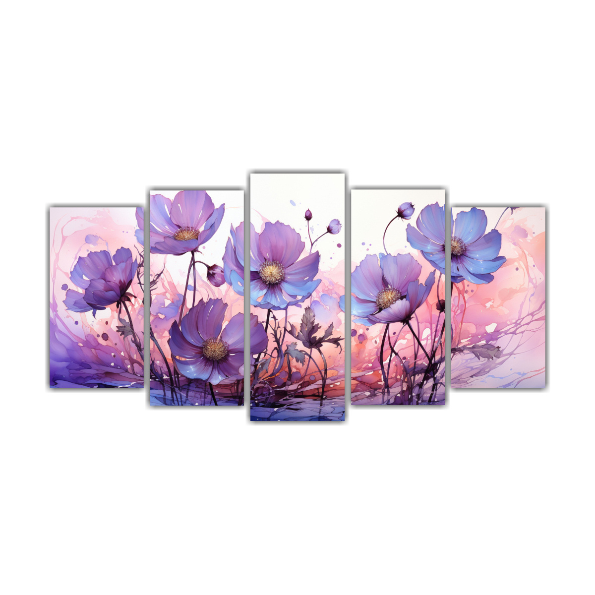 cuadros-de-tela-de-expresi-n-elegancia-en-colores-p-rpura-con-ambiente-neonoir-y-hierbas-de-cal-ndula-en-marigold-