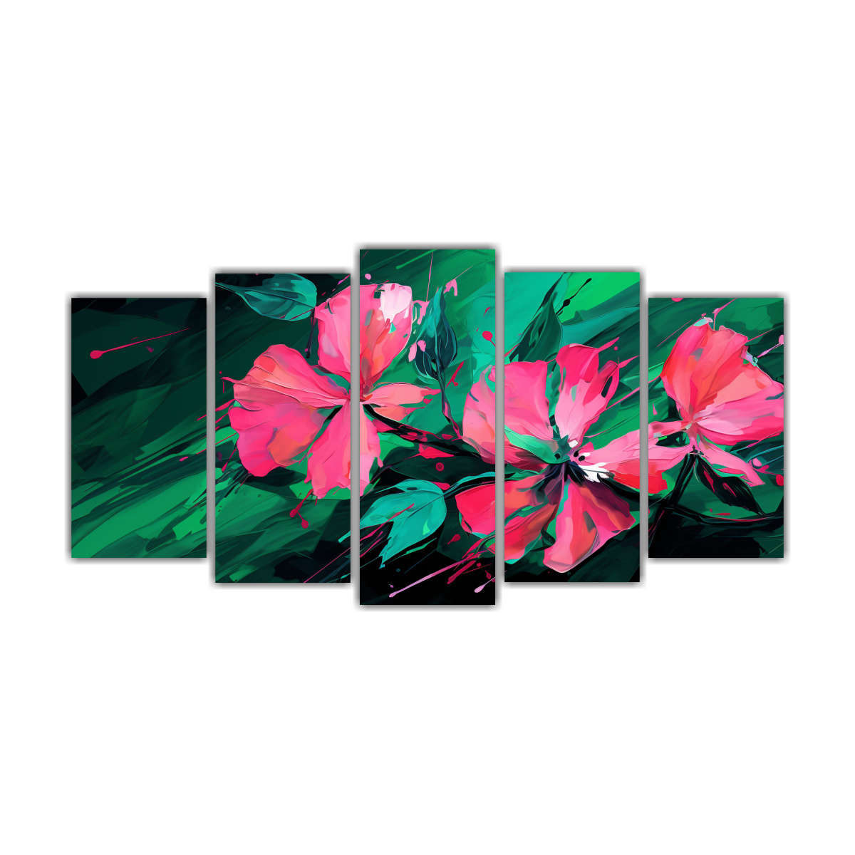 cuadros-decoraci-n-elegancia-en-verde-y-rosa-atmosfera-neonoir-estilo-pinturas-decorativas