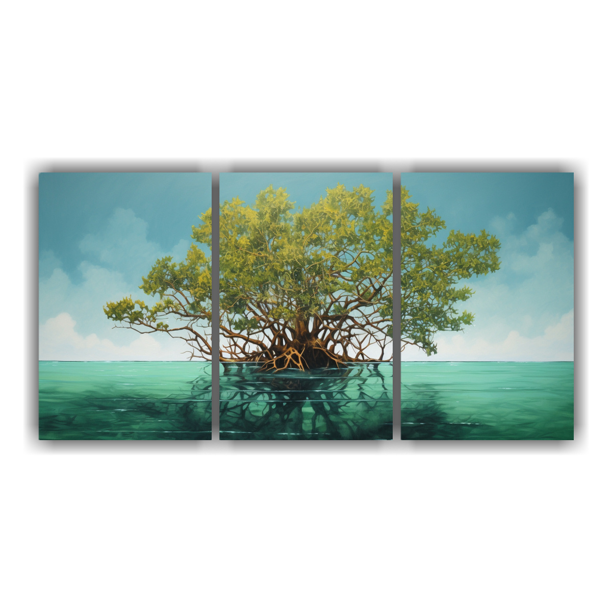 cuadros-decoraci-n-gama-de-colores-de-manglar