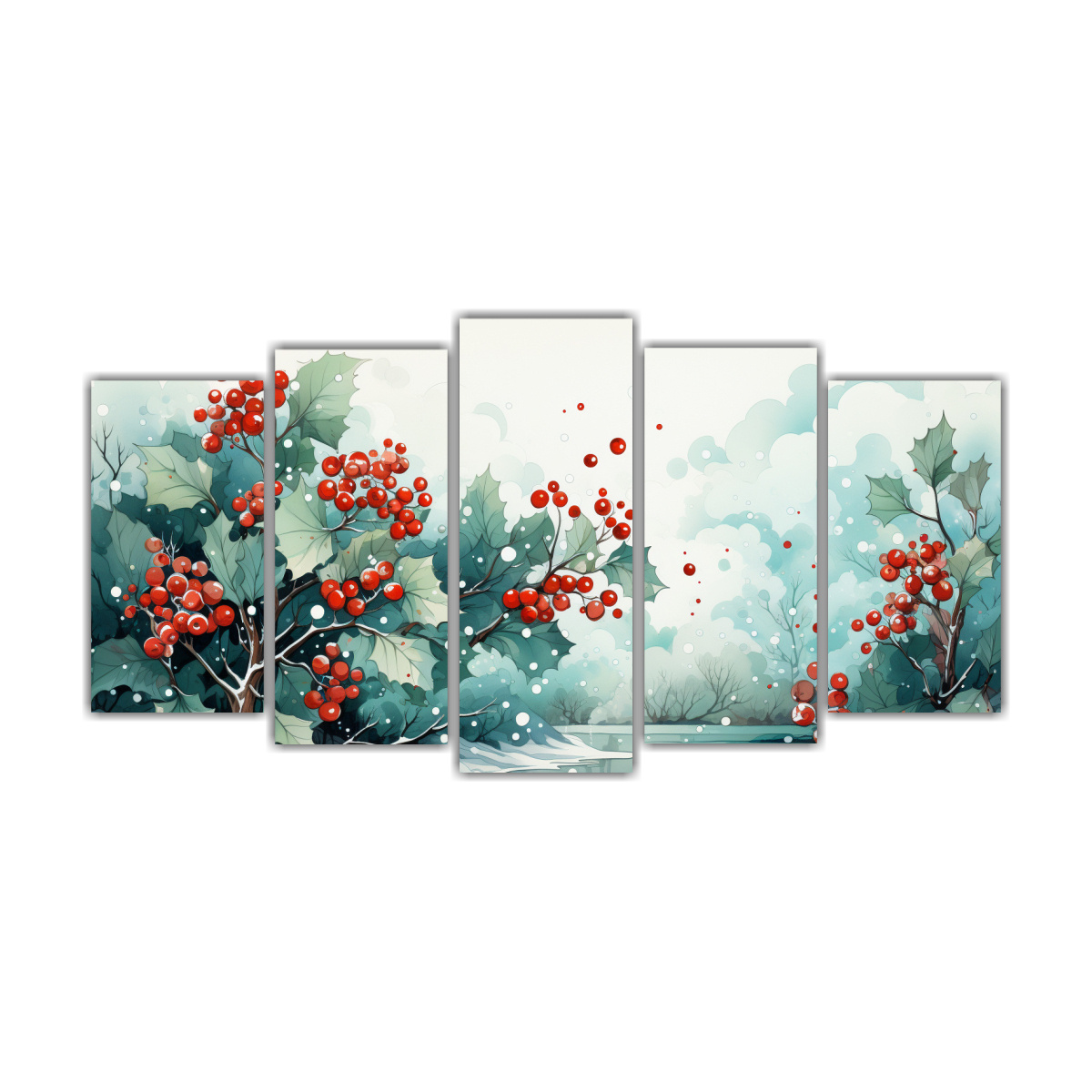 cuadros-decorativos-belleza-natural-rbol-de-acebo-en-colores-verde-y-rojo-atm-sfera-neonoir