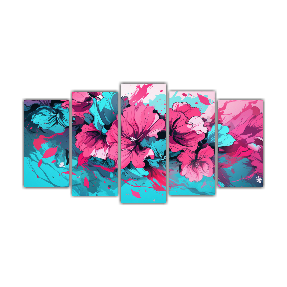 cuadros-decorativos-turquesa-y-rosa-ambiente-neonoir-estilo-art-stico