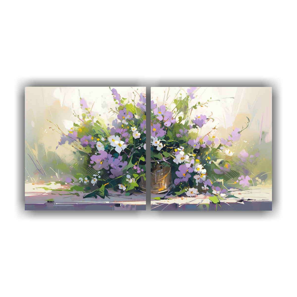 cuadros-inspiradores-de-vida-verde-y-morada-con-flores-en-lienzo