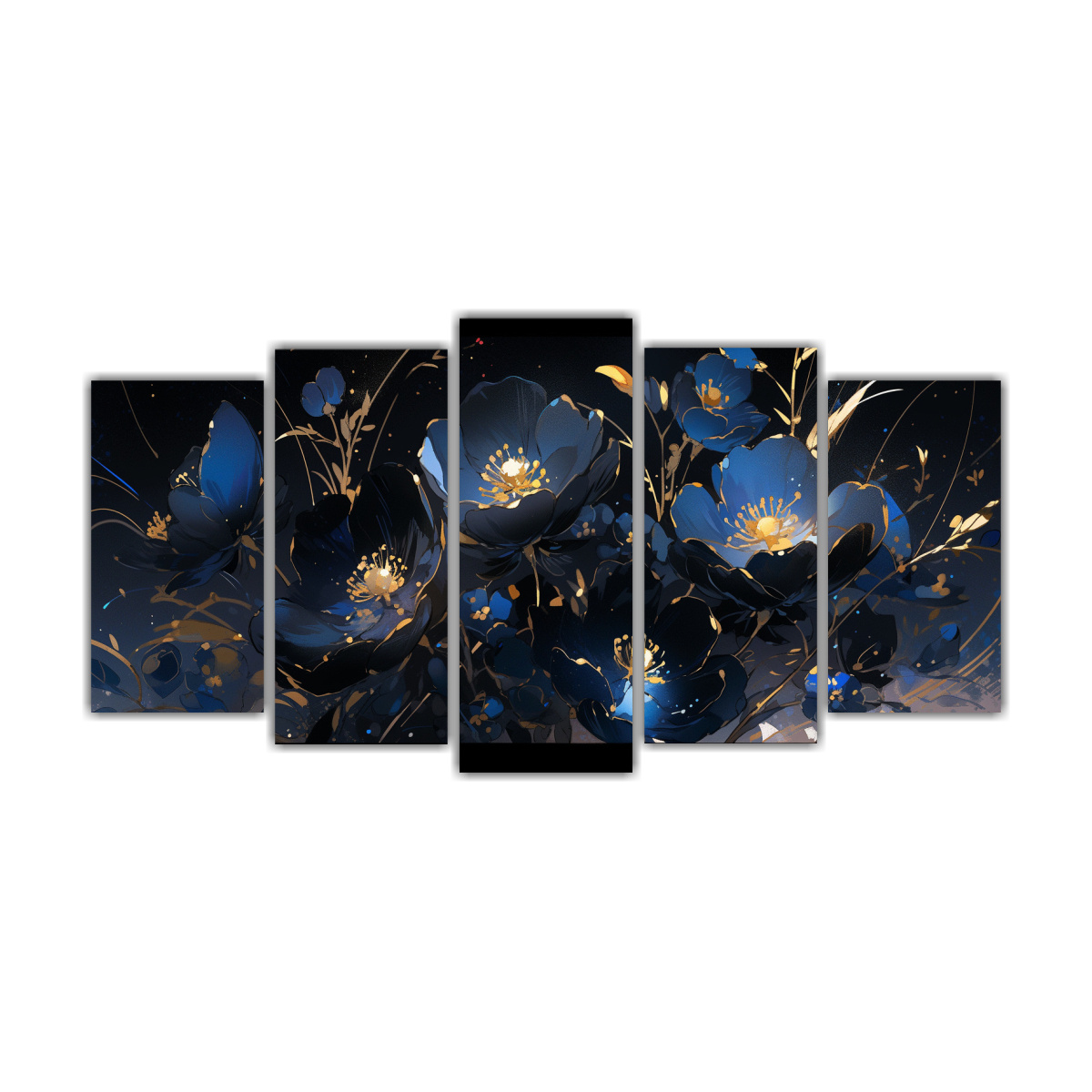 cuadros-modernidad-oro-y-azul-en-estilo-neonoir