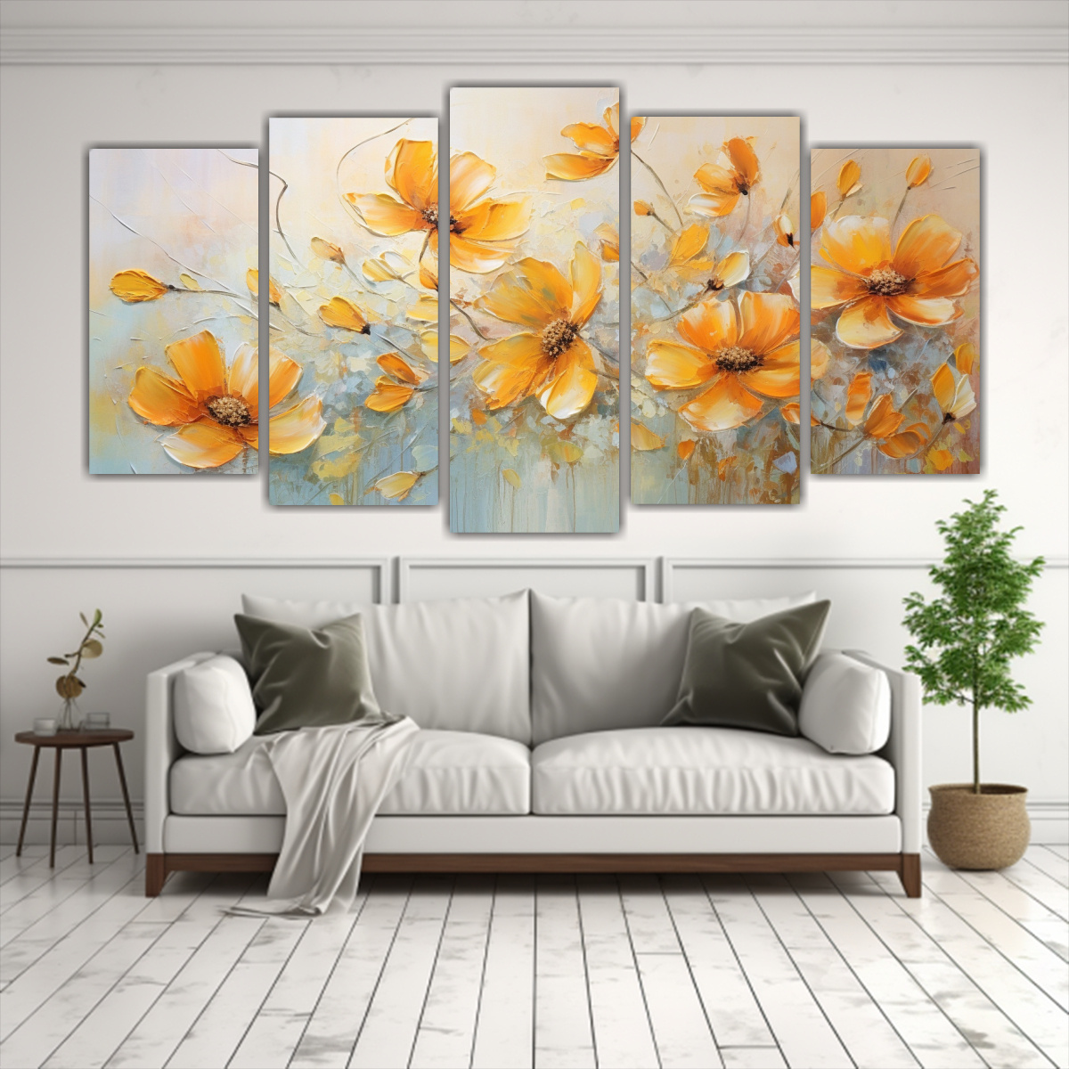 cuadros-modernos-pop-art-amarillo-y-naranja-flores-pintura-en-lienzo-decorativa-1