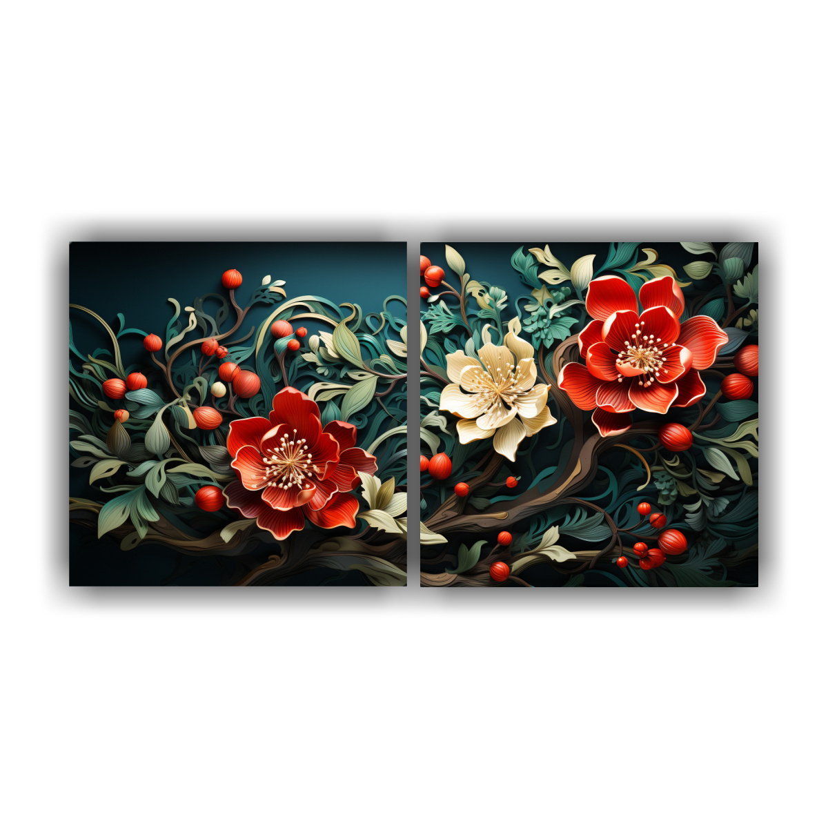 d-ptico-impreso-rbol-de-acebo-en-colores-verde-y-rojo-ambiente-neonoir