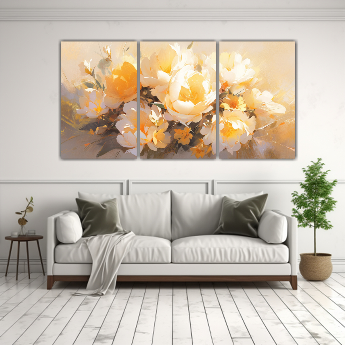 flores-amarillas-y-doradas-en-perspectiva-intensa-tr-ptico-de-pintura-en-bastidor-patr-n-de-tres-telas-1-1