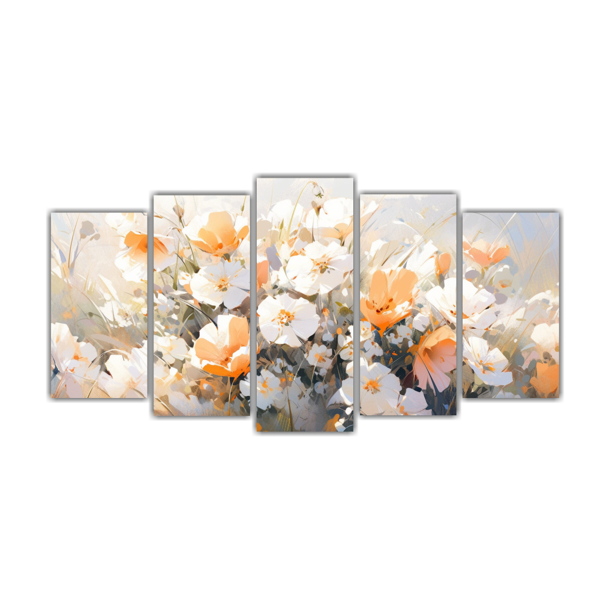 flores-en-tonos-intensos-a-cuadro-de-flores-blancas-y-naranjas-en-lienzo-para-decoraci-n