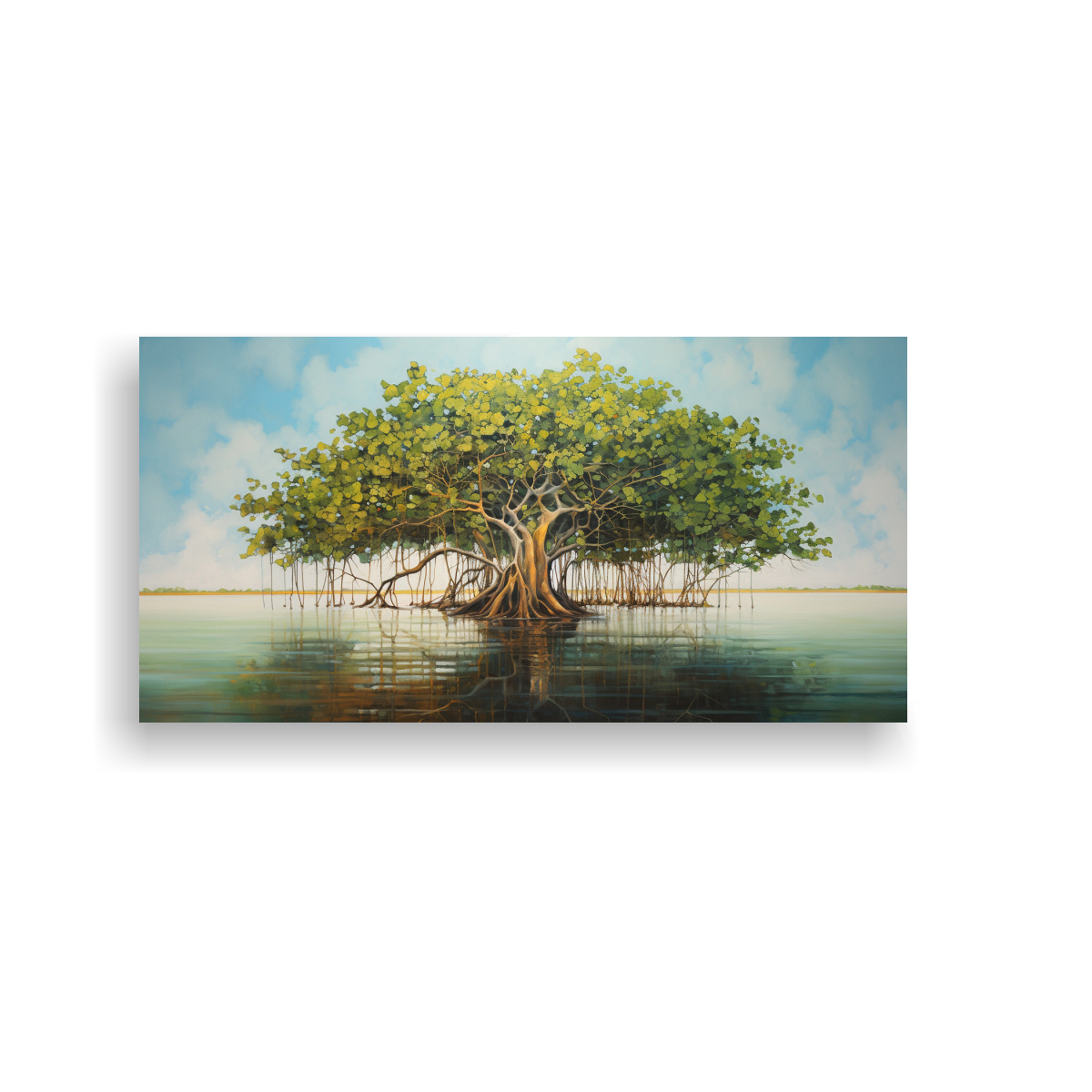 lienzo-armon-a-de-un-rbol-de-mangle-pintura-abstracta-estilo-leo-detallada