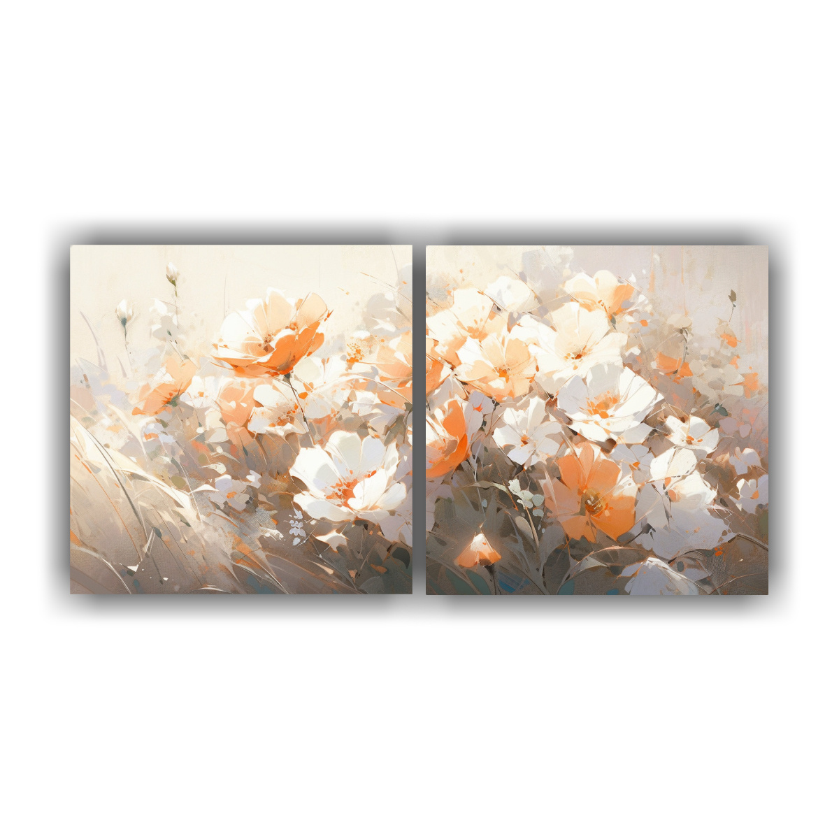 lienzo-con-detalles-intrincados-de-flores-blancas-y-naranjas-en-dos-composiciones-inspiradoras