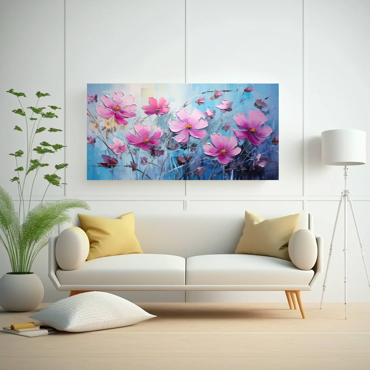 lienzo-de-tela-con-finas-l-neas-en-colores-rosa-y-azul-con-pintura-de-flores-1