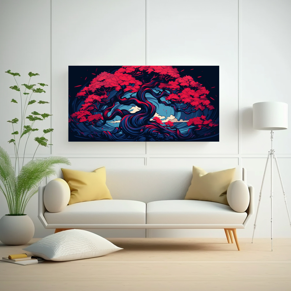 lienzo-decorativo-bons-i-rojo-y-azul-ambiente-neonoir-1