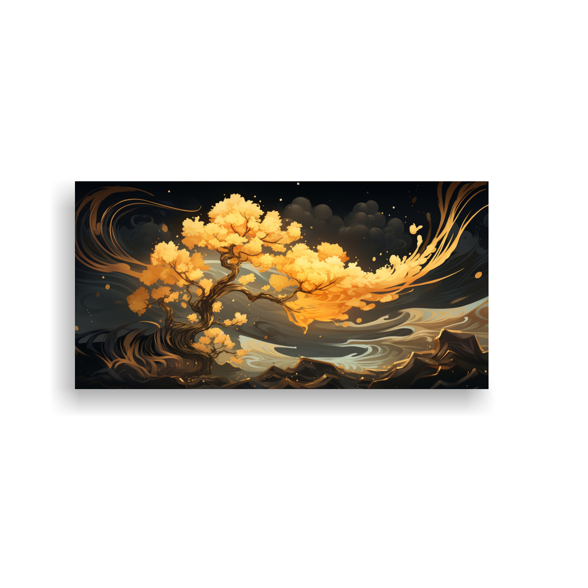 lienzo-dise-o-adorno-rbol-de-cipr-s-en-colores-dorados-atmosfera-neonoir-neo-pop