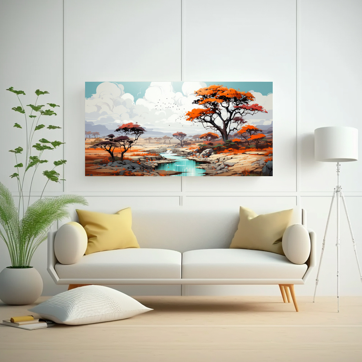 lienzo-dise-o-escenario-savanna-y-desierto-turquesa-y-naranja-abs-1