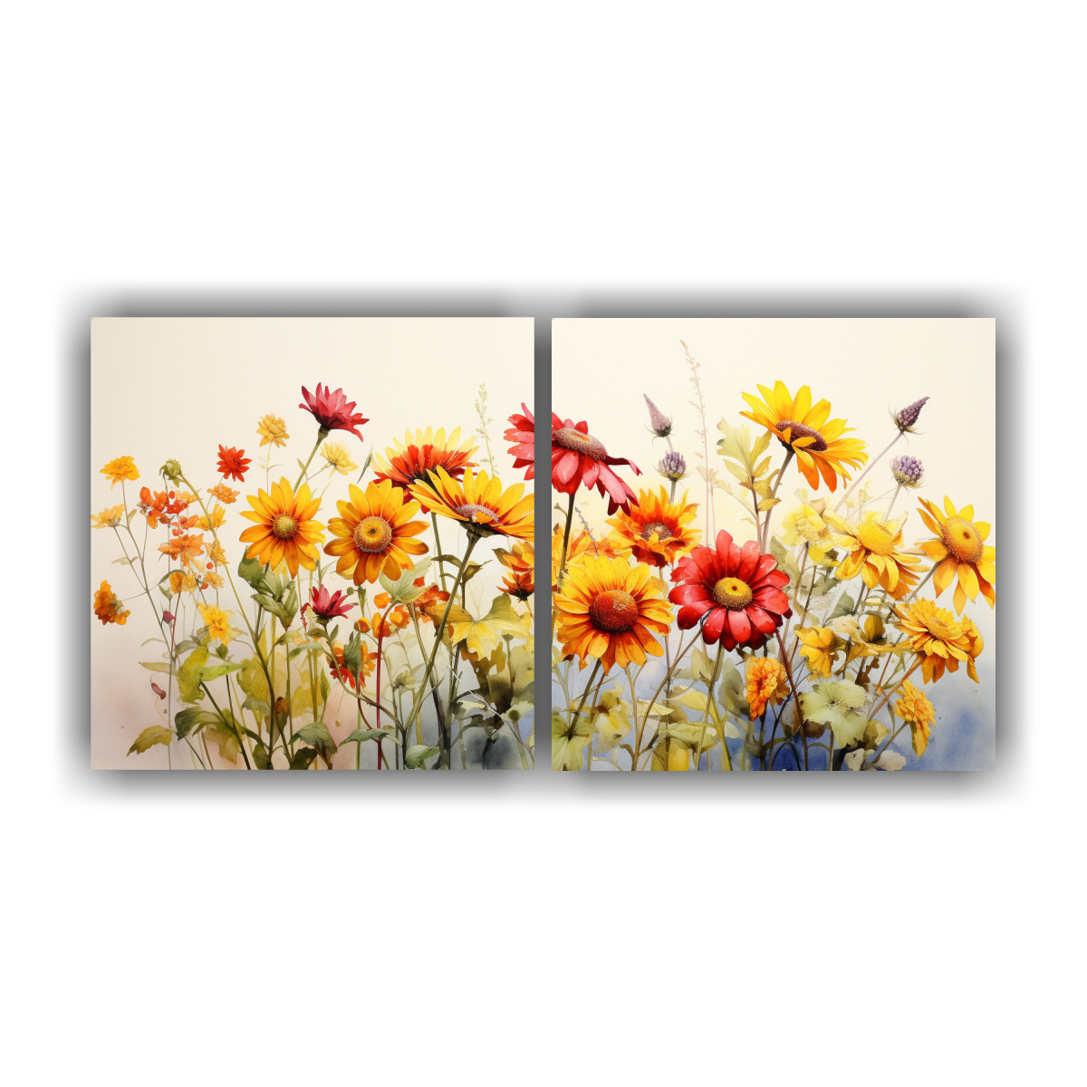 lienzos-exuberantes-de-girasoles-amarillos-y-rojos-en-forma-abstracta-para-decoraci-n
