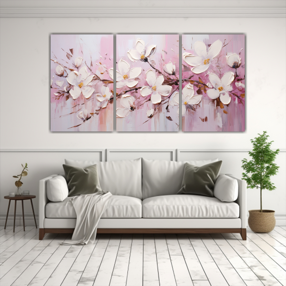 pintura-abstracta-bonita-de-flores-blancas-y-rosas-en-lienzo-1