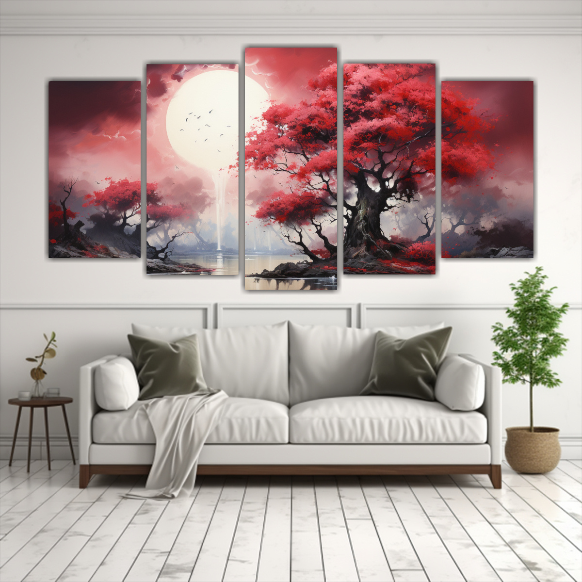 pintura-abstracta-bosque-rojo-y-negro-con-rbol-decoraci-n-art-stica-de-5-bellas-artes-1