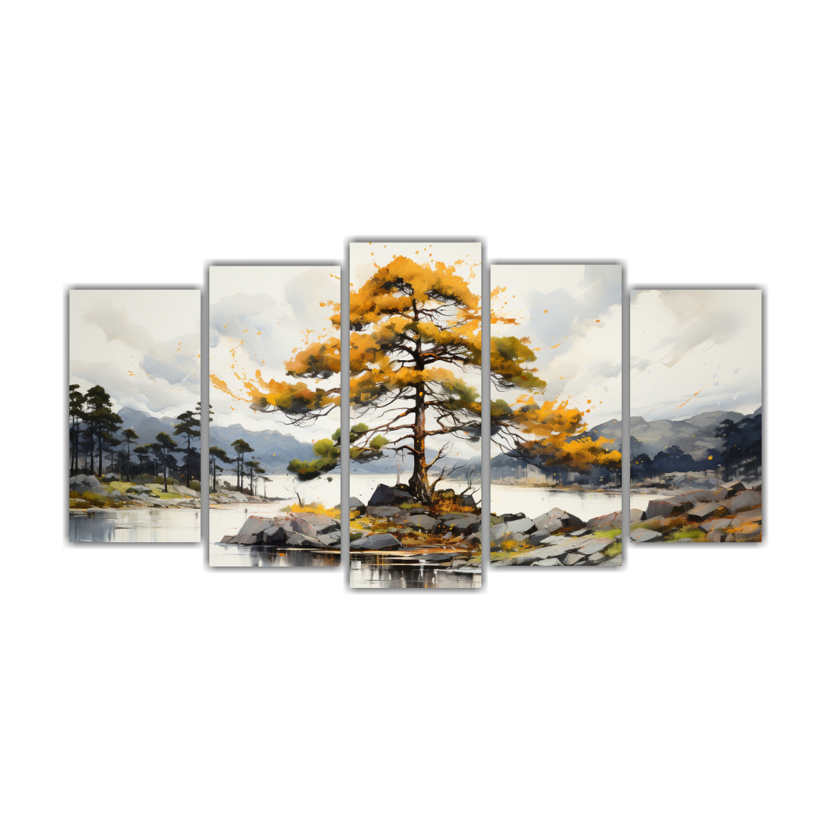 pintura-abstracta-con-rbol-de-pino-escoc-s-en-dorado-y-negro