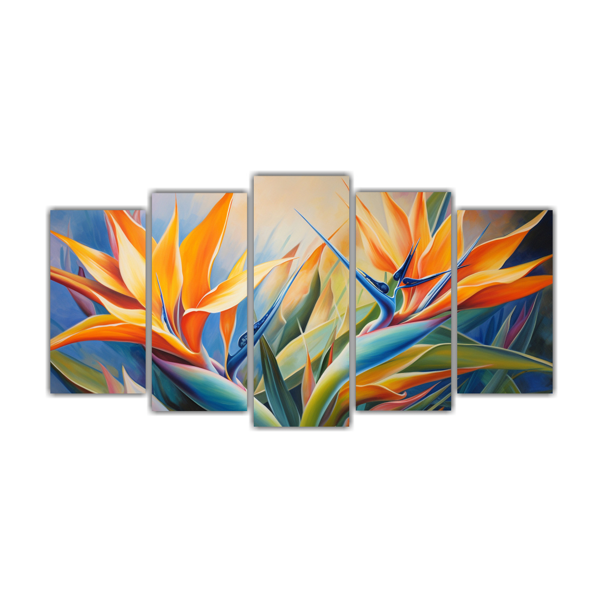 pintura-abstracta-de-alta-calidad-de-un-ave-del-para-so-set-de-5-cuadros-de-decoraci-n-con-imagen-de-simplicidad