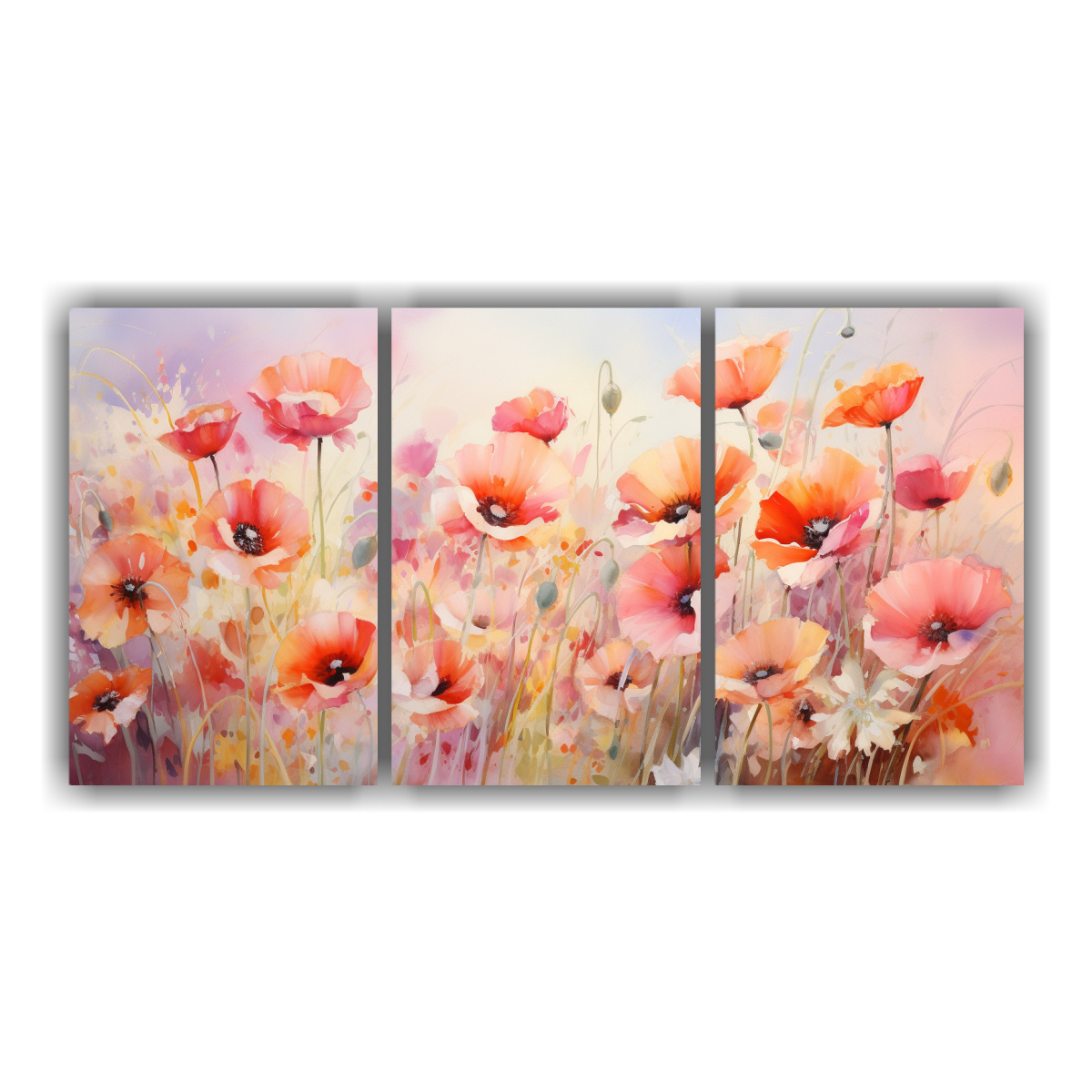 pintura-abstracta-de-amapolas-naranjas-y-rosas-al-leo