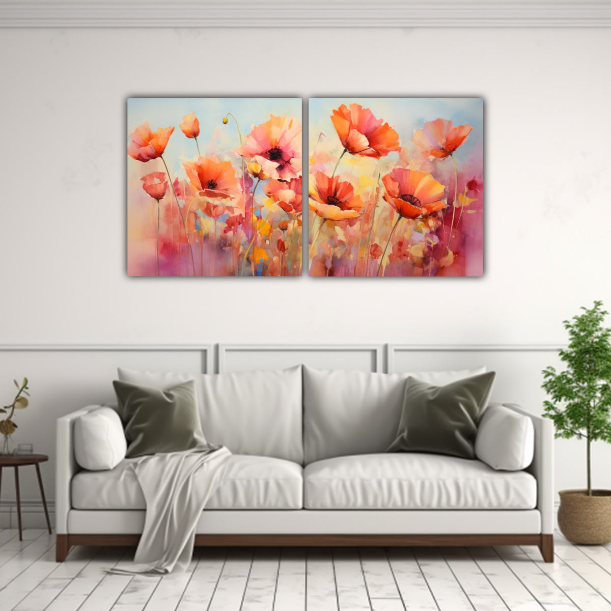 pintura-abstracta-de-amapolas-naranjas-y-rosas-en-dos-lienzos-para-decoraci-n-1