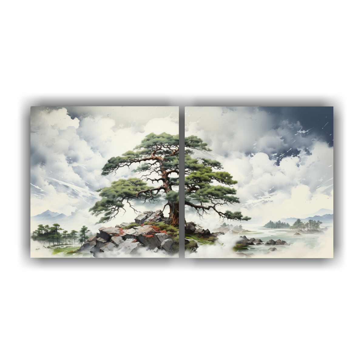 pintura-abstracta-de-colores-blancos-de-un-rbol-de-pino-escoc-s-en-una-habitaci-n-dos-composiciones-de-agua-