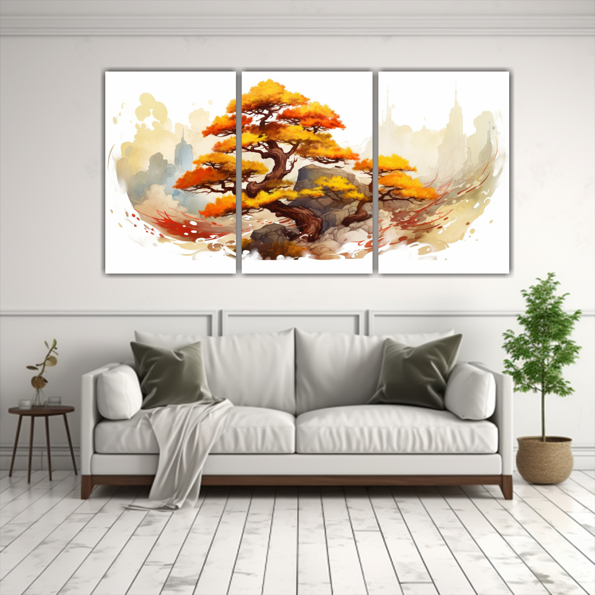 pintura-abstracta-de-decoraci-n-de-un-rbol-de-bons-i-amarillo-y-rojo-con-l-neas-finas-en-lienzo-1