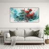 pintura-abstracta-de-dos-cuadros-con-colores-rojo-y-turquesa-inspirados-en-un-rbol-de-secuoya-1