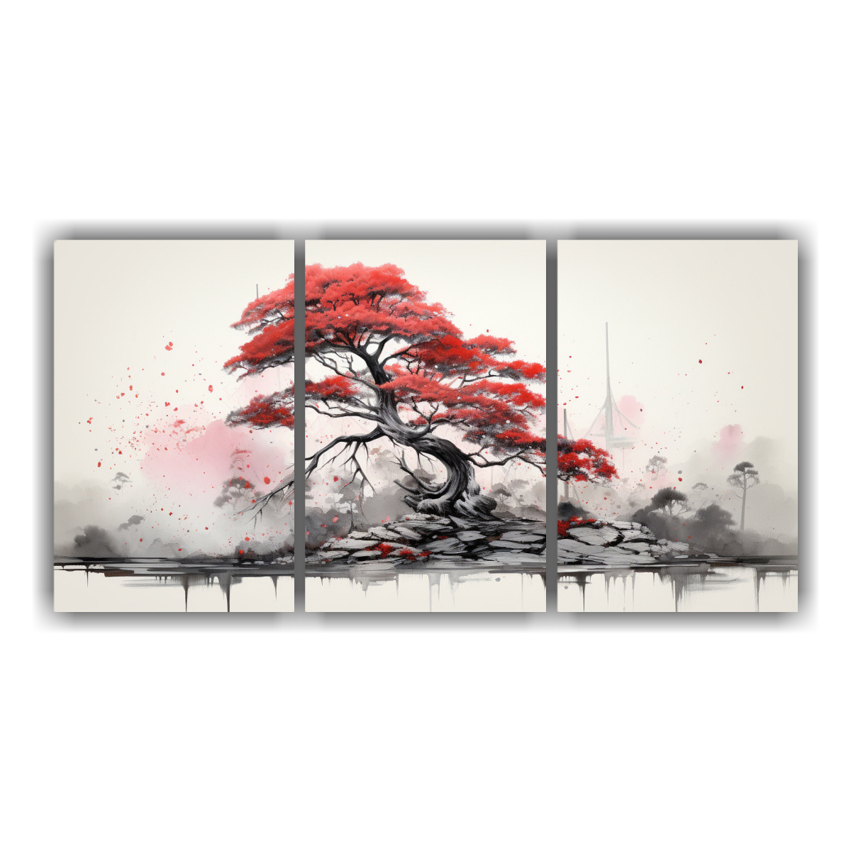 pintura-abstracta-de-escena-en-forma-de-rbol-de-cedro-en-colores-rojo-y-negro-en-lienzo-set-3-