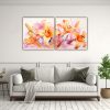 pintura-abstracta-de-flores-lirios-en-colores-naranja-y-rosa-1