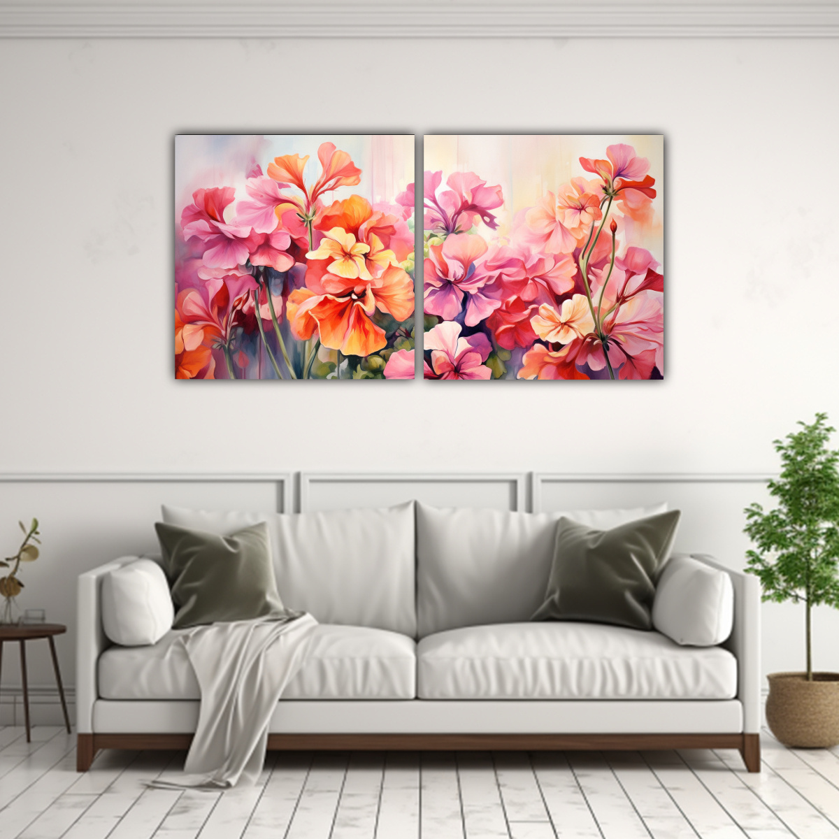 pintura-abstracta-de-geranios-amarillos-y-rosados-de-finas-l-neas-1