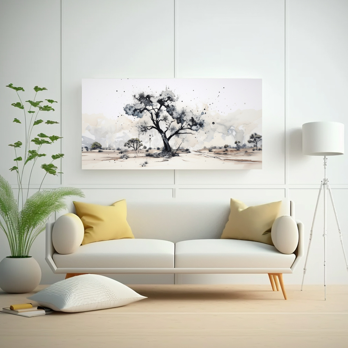 pintura-abstracta-de-lienzo-cuadro-a-joshua-tree-blanco-y-negro-1