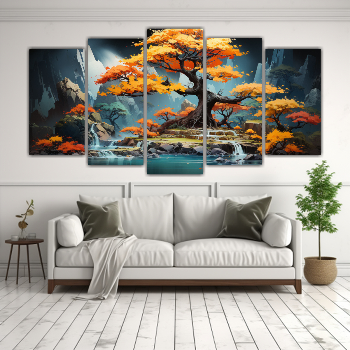 pintura-abstracta-de-rbol-bons-i-en-colores-amarillo-y-turquesa-set-de-5-obras-de-arte-1