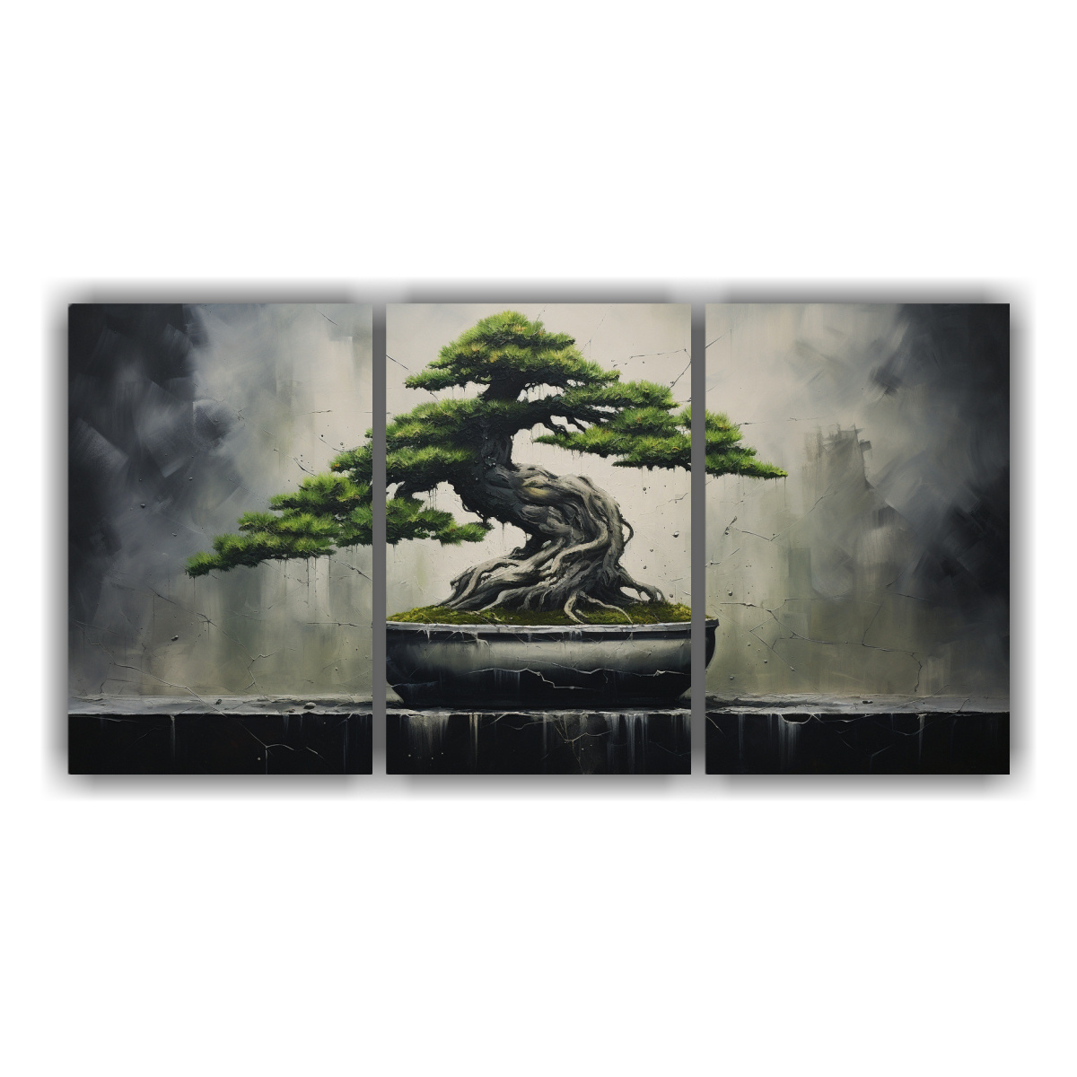pintura-abstracta-de-rbol-de-abeto-bons-i-en-lienzo-detalle-en-leo-3-lienzos-modernos-a-todo-color
