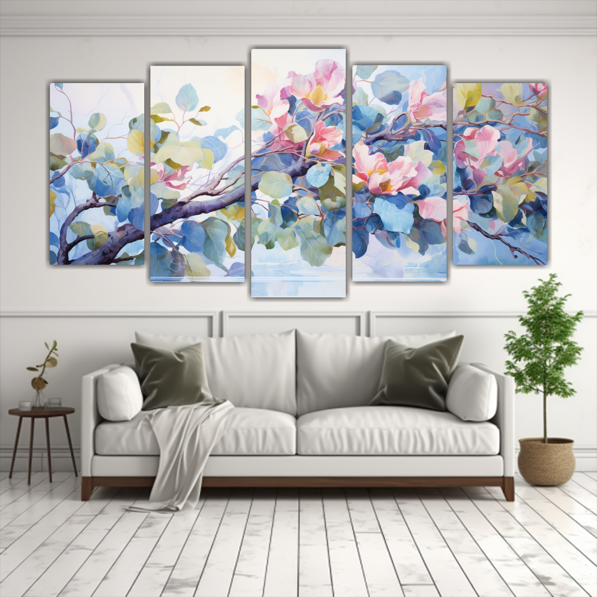 pintura-abstracta-de-rbol-de-higo-rosa-y-azul-en-cinco-lienzos-para-decoraci-n-1