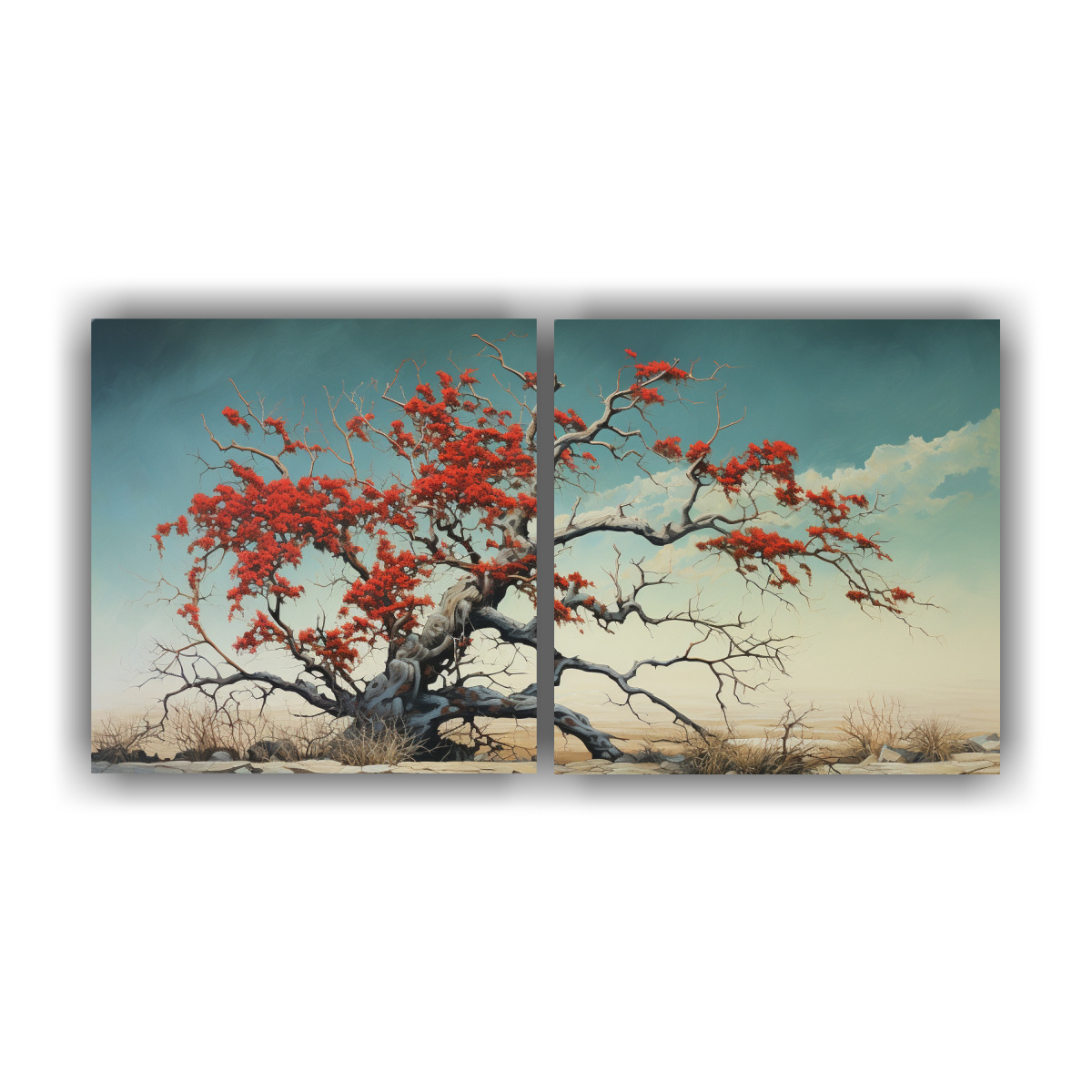 pintura-abstracta-de-rbol-de-ocotillo-con-detalles-en-leo-set-de-2-lienzos-en-bastidor-de-madera