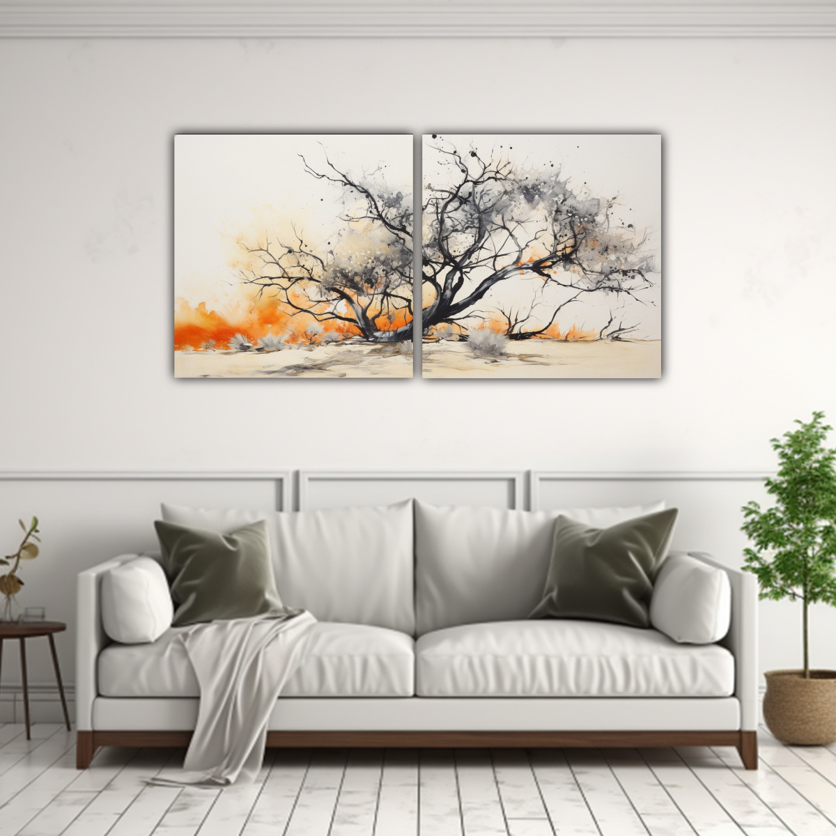 pintura-abstracta-de-rbol-de-ocotillo-en-colores-naranja-y-negro-1