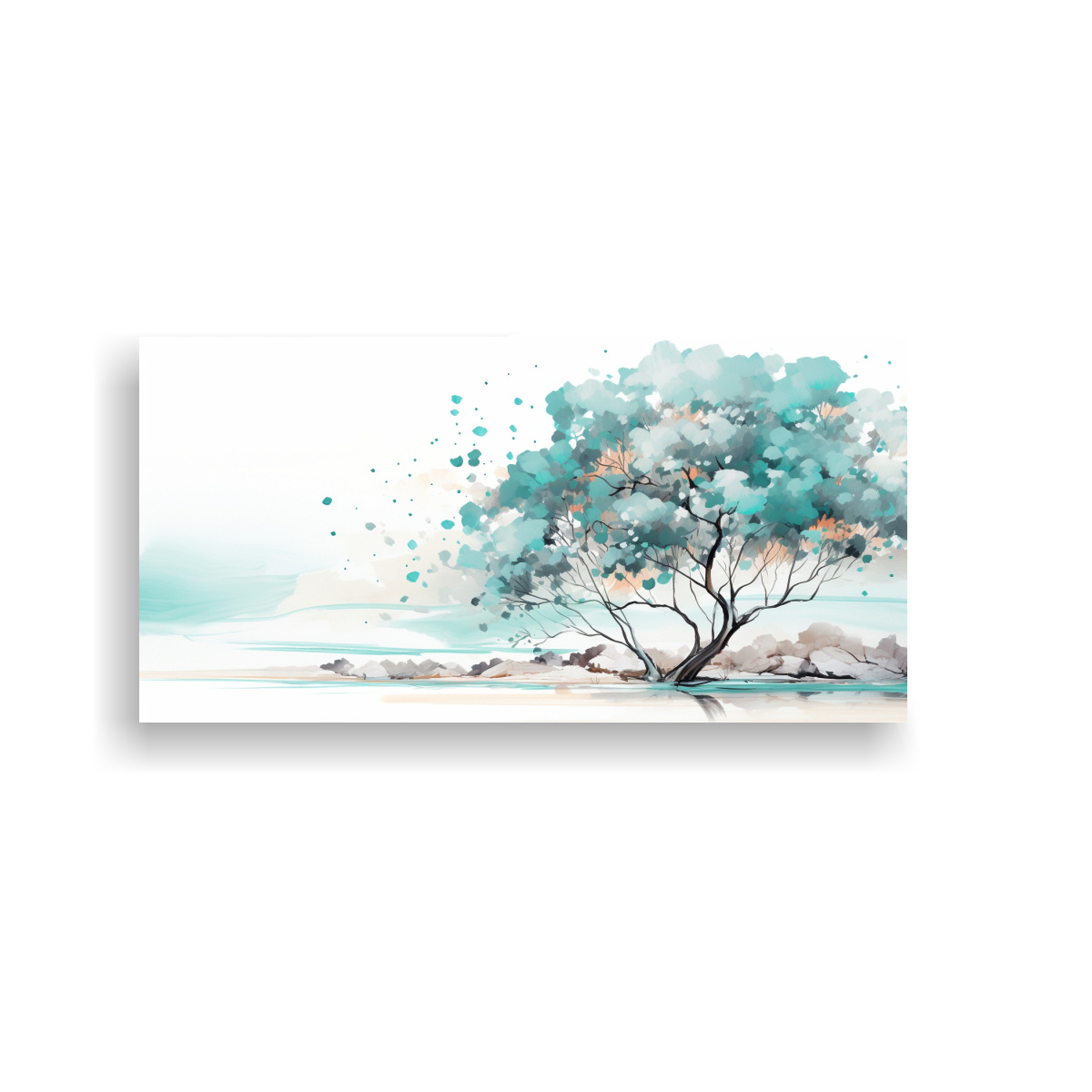 pintura-abstracta-de-un-rbol-de-eucalipto-en-colores-turquesa-y-negro