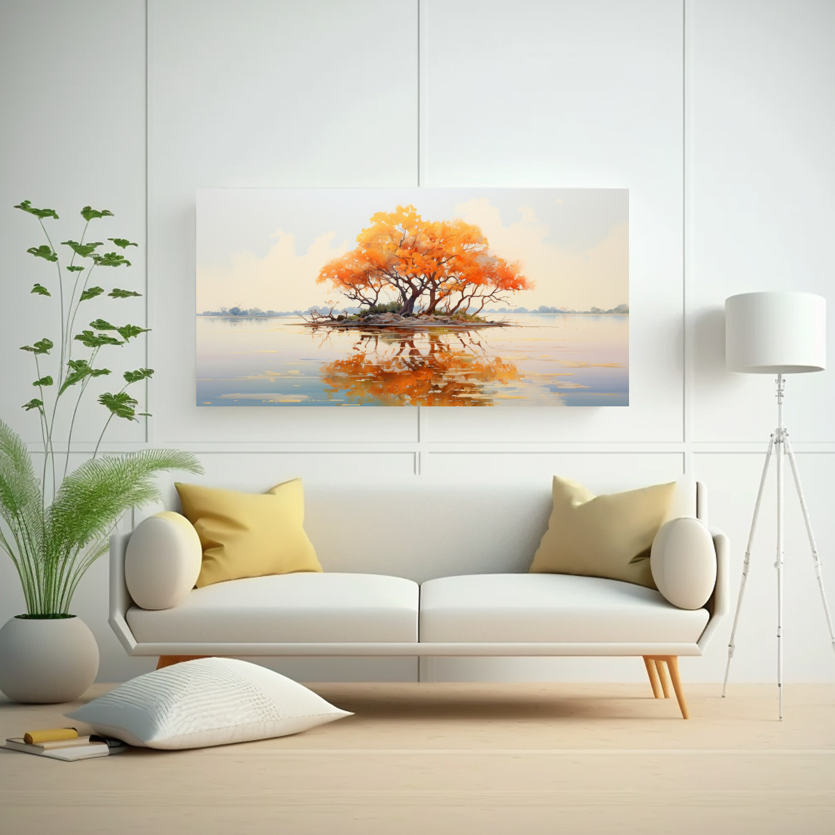 pintura-abstracta-de-un-rbol-de-mangle-en-colores-amarillo-y-naranja-1