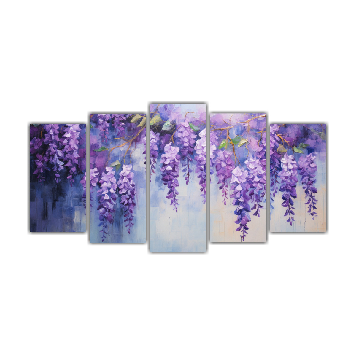 pintura-abstracta-de-wisteria-en-movimiento-cinco-lienzos