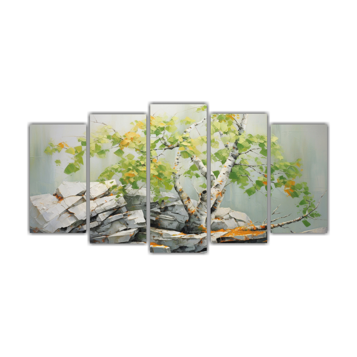 pintura-abstracta-detallada-de-alto-nivel-de-un-rbol-de-bons-i-de-abedul-en-5-lienzos-c-lidos-