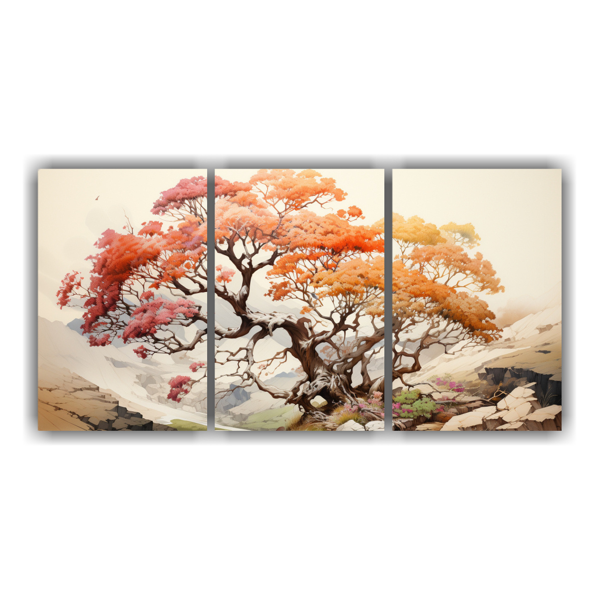 pintura-abstracta-detalle-rbol-arbutus-colores-suaves