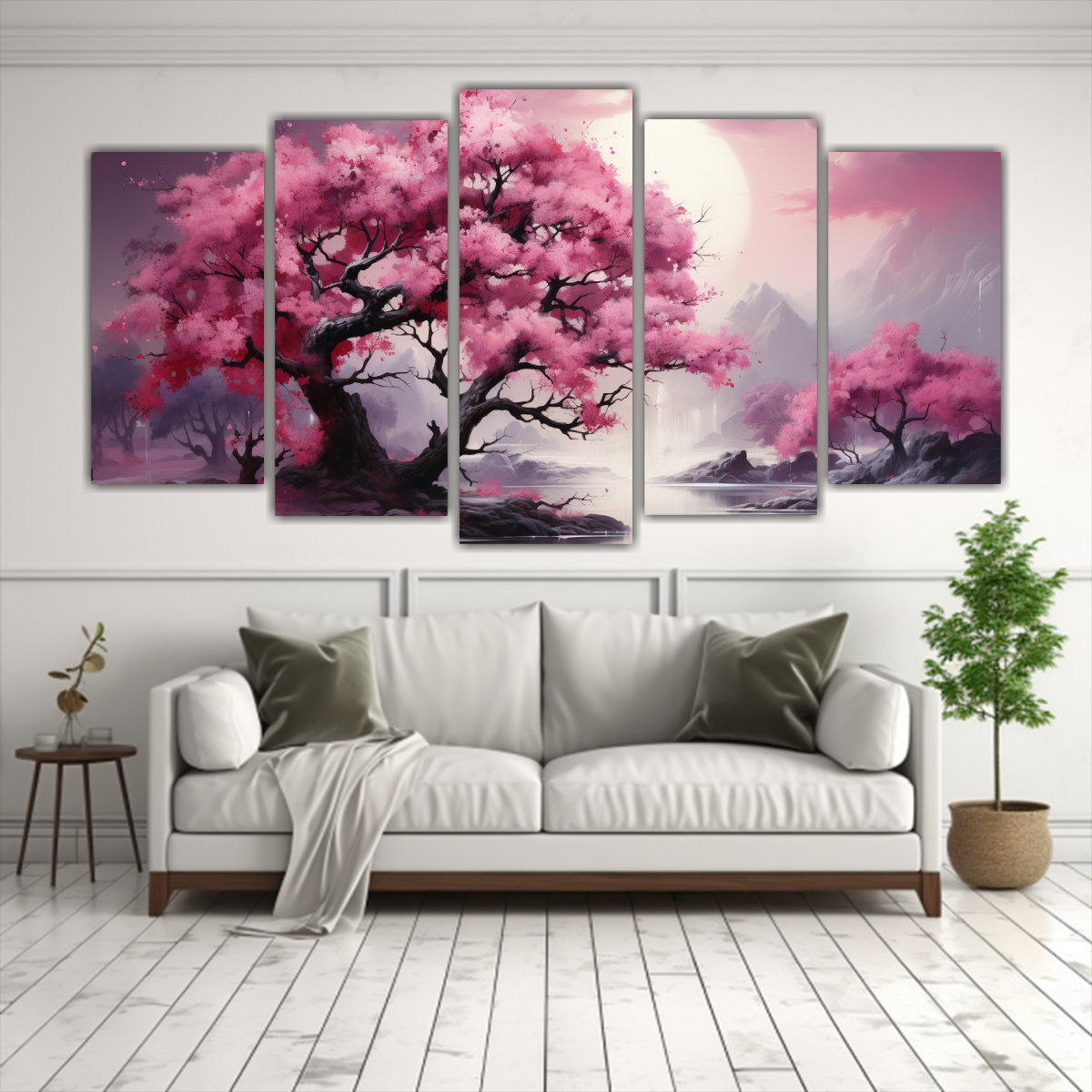 pintura-abstracta-en-colores-negro-y-rosa-de-rbol-frutal-cl-sico-cinco-artes-modernos-1-1