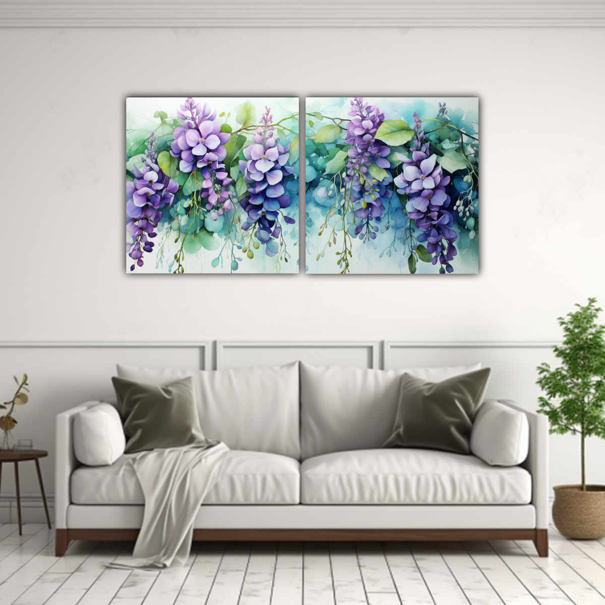 pintura-abstracta-estilo-a-con-flores-de-glicina-verde-y-dorado-en-bastidor-dos-telas-expresi-n-estilo-a-1