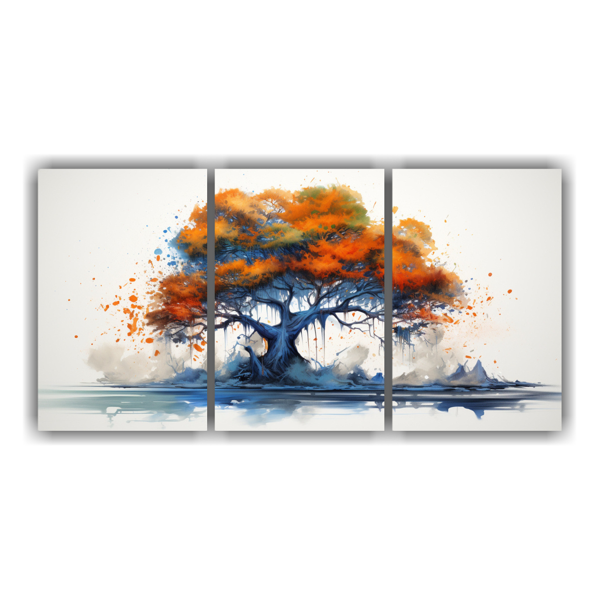 pintura-abstracta-inspirada-en-la-naturaleza-rbol-de-cipr-s-en-colores-naranja-y-azul-
