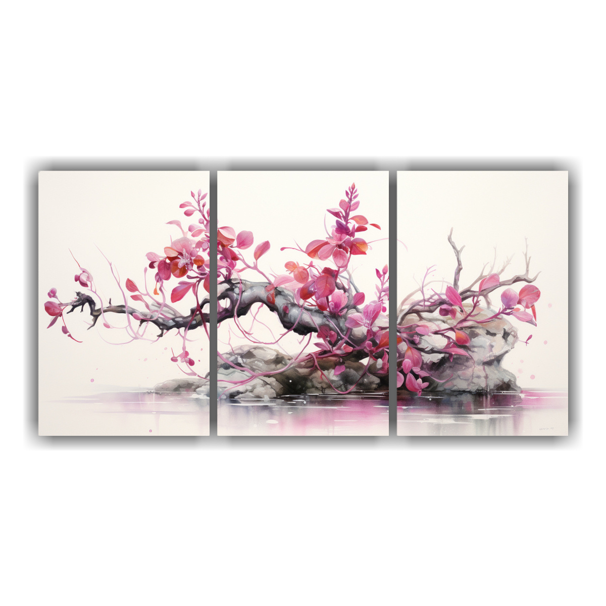 pintura-abstracta-moderna-en-colores-atenuados-de-bons-i-fucsia-de-3-artes-finos